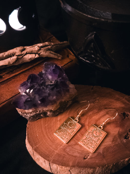 La Luna Tarot Card Earrings