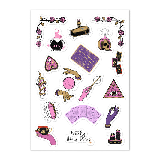 Pink Witch Sticker Sheet